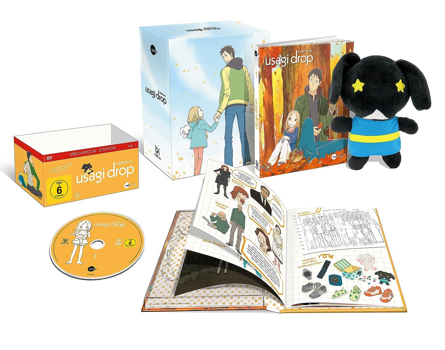 Usagi Drop - Volume 01 (Limited Mediabook inkl. Plüschhase & Sammelschuber) [DVD]