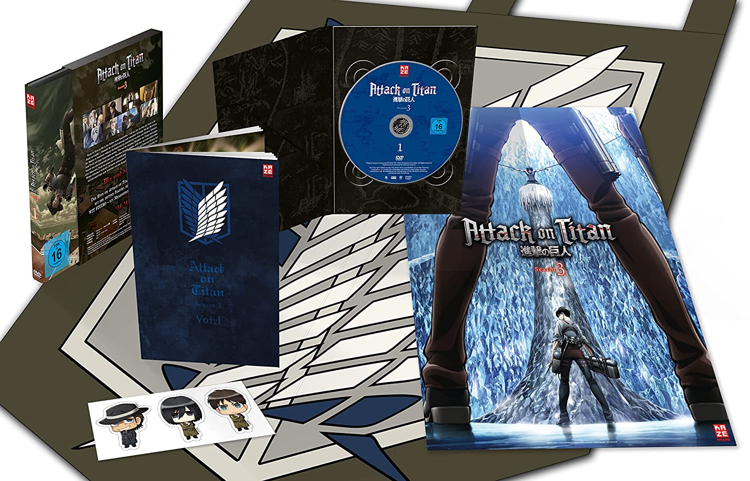 Attack on Titan: 3. Staffel - Volume 01 & Sammelschuber (Limited Edition) [DVD]